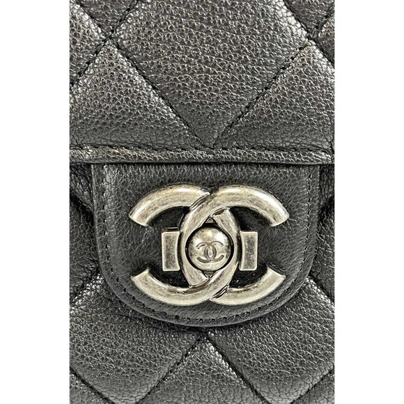 CHANEL - NEW Goatskin Large Perfect Edge Flap Bag Black - Picture 6 of 14